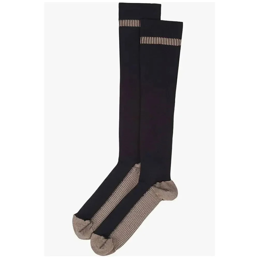 🔹️NWT Travelon Black Copper Infused Unisex Compression Socks Large